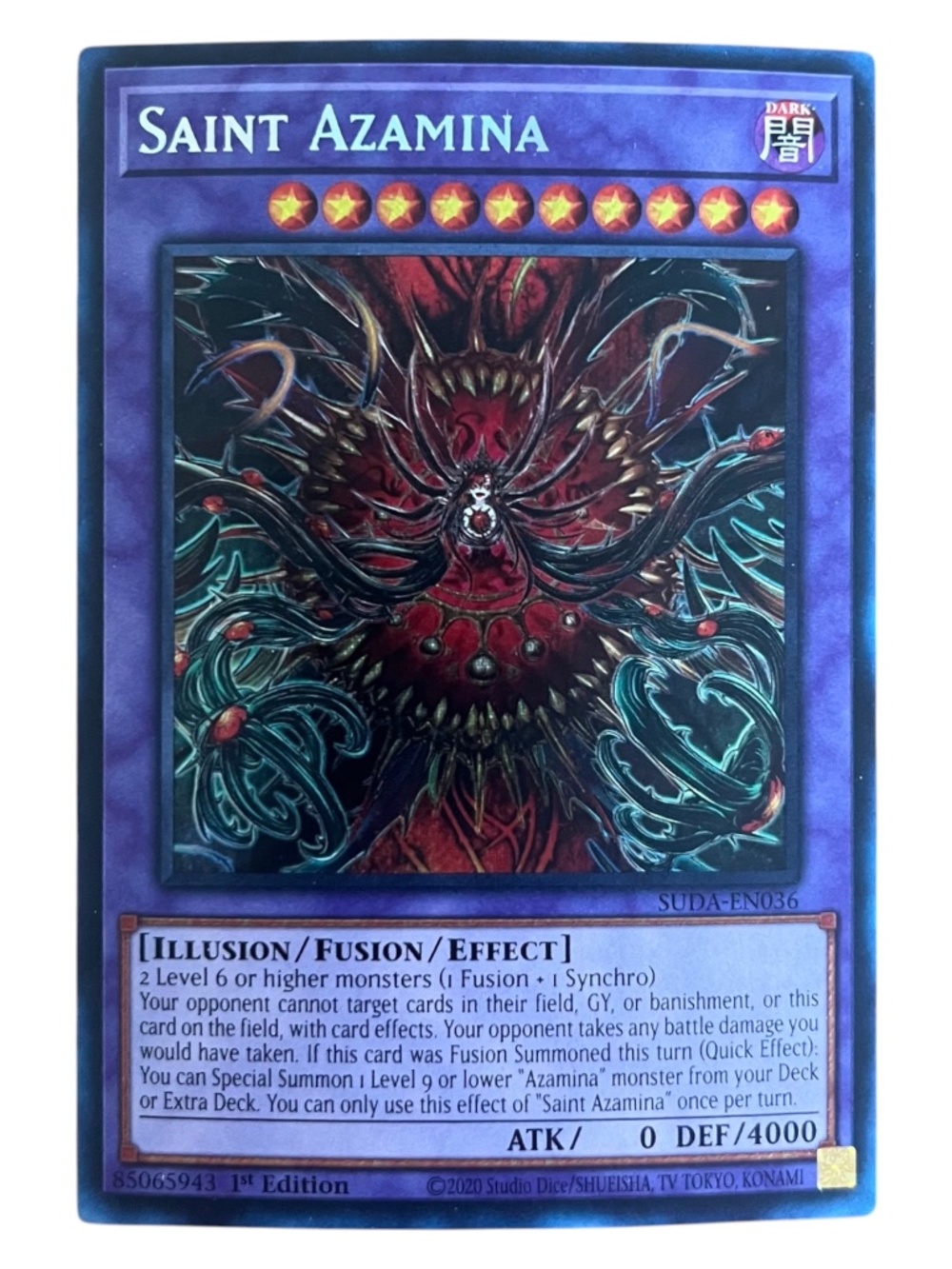 Saint Azamina SUDA-EN036 1st Edition Secret Rare NM Yugioh